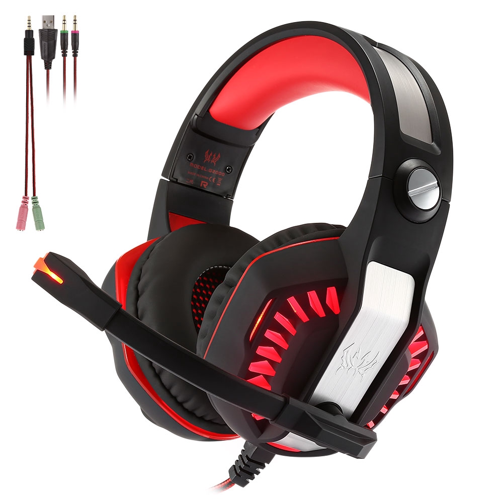 KOTION EACH G2000 Second Generation Gaming Headset LED Light With Mic Headphones