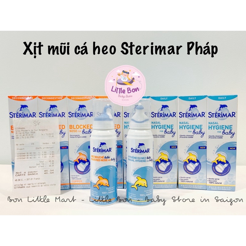 Xịt mũi cá heo Sterimar Pháp (100ml) bay air_Date 10/2024