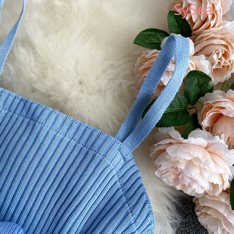 Áo Không Tay Dệt Kim Thiết Kế Ngọt Ngào Cho Nữ