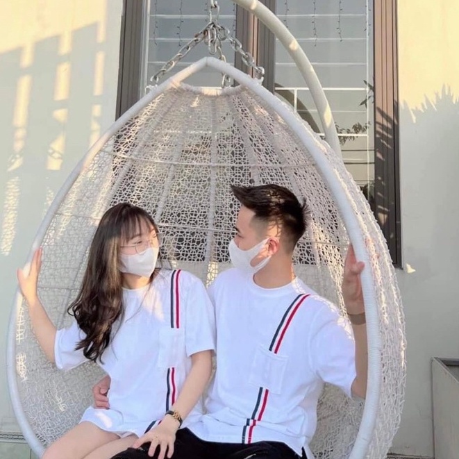 Áo Thun Thom Sọc Dọc Có Túi ❤ Áo Phông Cổ Tròn Cotton Dày Dặn Dáng Rộng Nam Nữ MND90