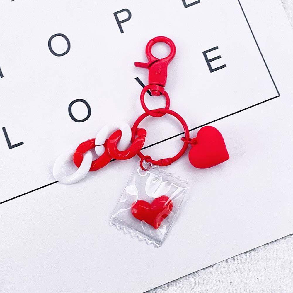 Móc Chìa Khóa Bằng Nhựa Màu Sắc Ngọt Ngào Dễ Thương Cho Cặp Đôi