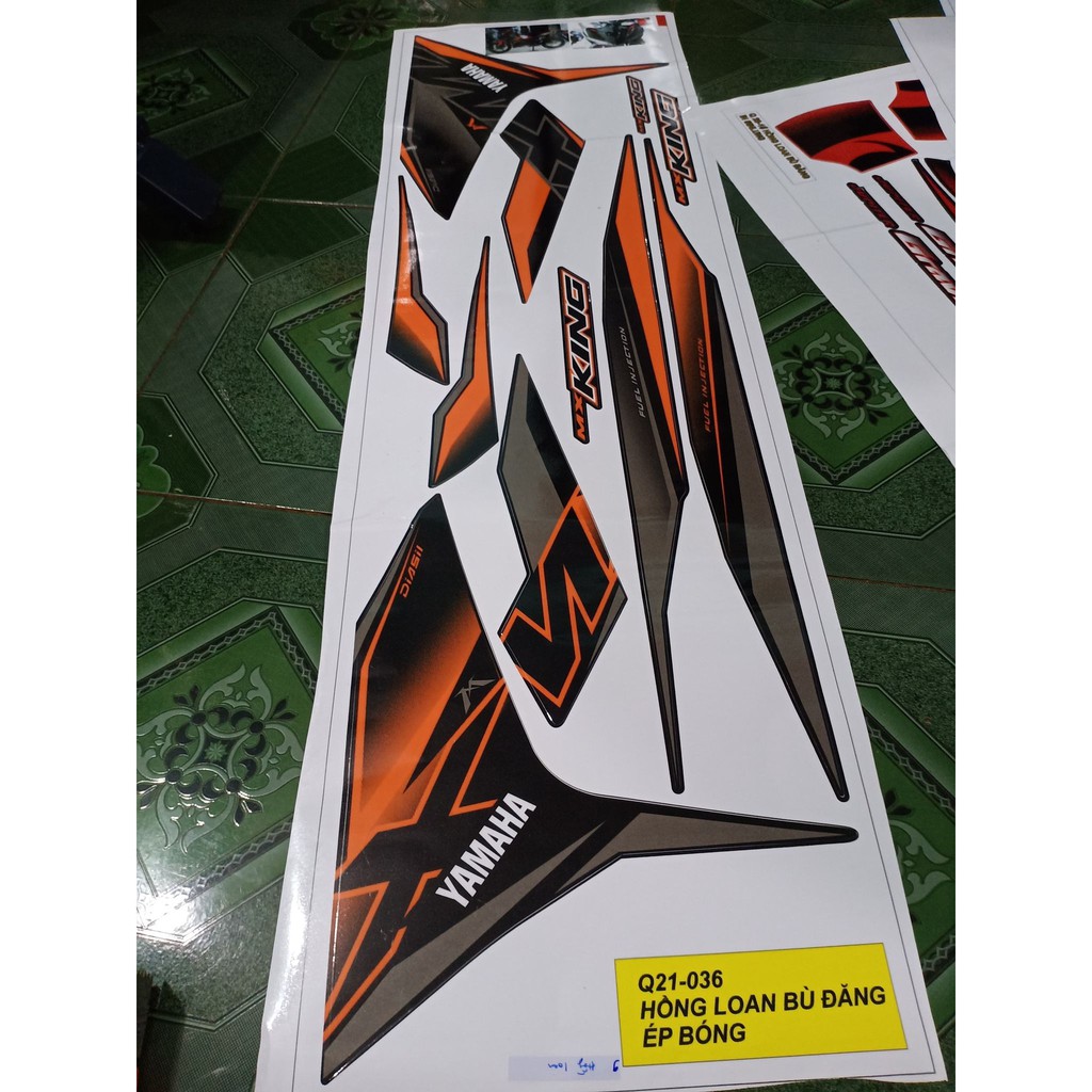 Tem rời ex 150 mxking cam đen 2019