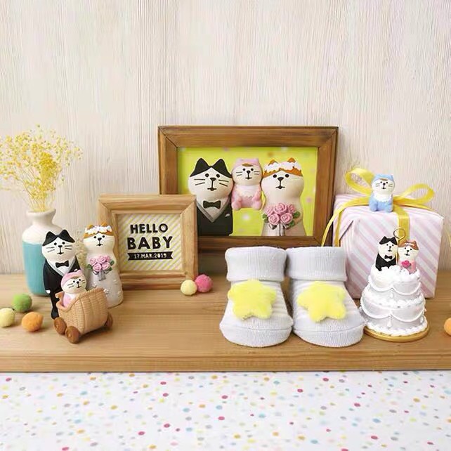 Mô Hình chú mèo Zakka Phong Cách Nhật Bản Serie Hôn lễ Wedding