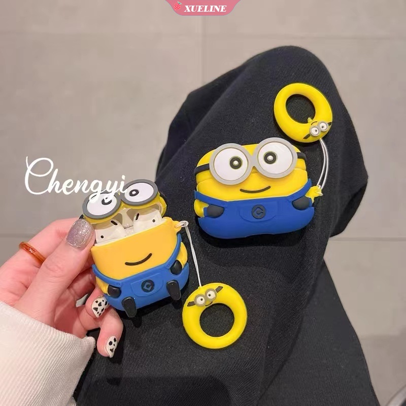 Vỏ Bảo Vệ Hộp Sạc Tai Nghe AirPods 1 2 3 Pro Bằng Silicon Mềm Hình Minions Dễ Thương Thời Trang