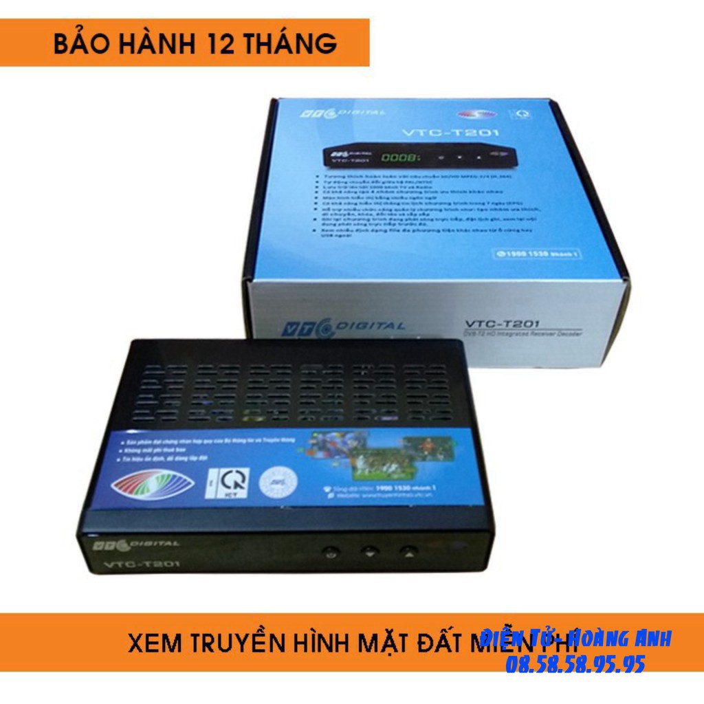 Đầu thu kỹ thuật số DVD -T2. VTC T201- giá tốt