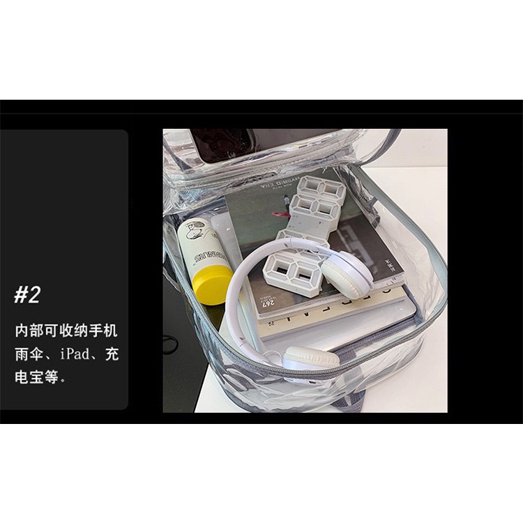 Ba Lô pvc Trong Suốt Cỡ Lớn Phong Cách Mới Dễ Phối Đồ Thời Trang Cho Nam Nữ