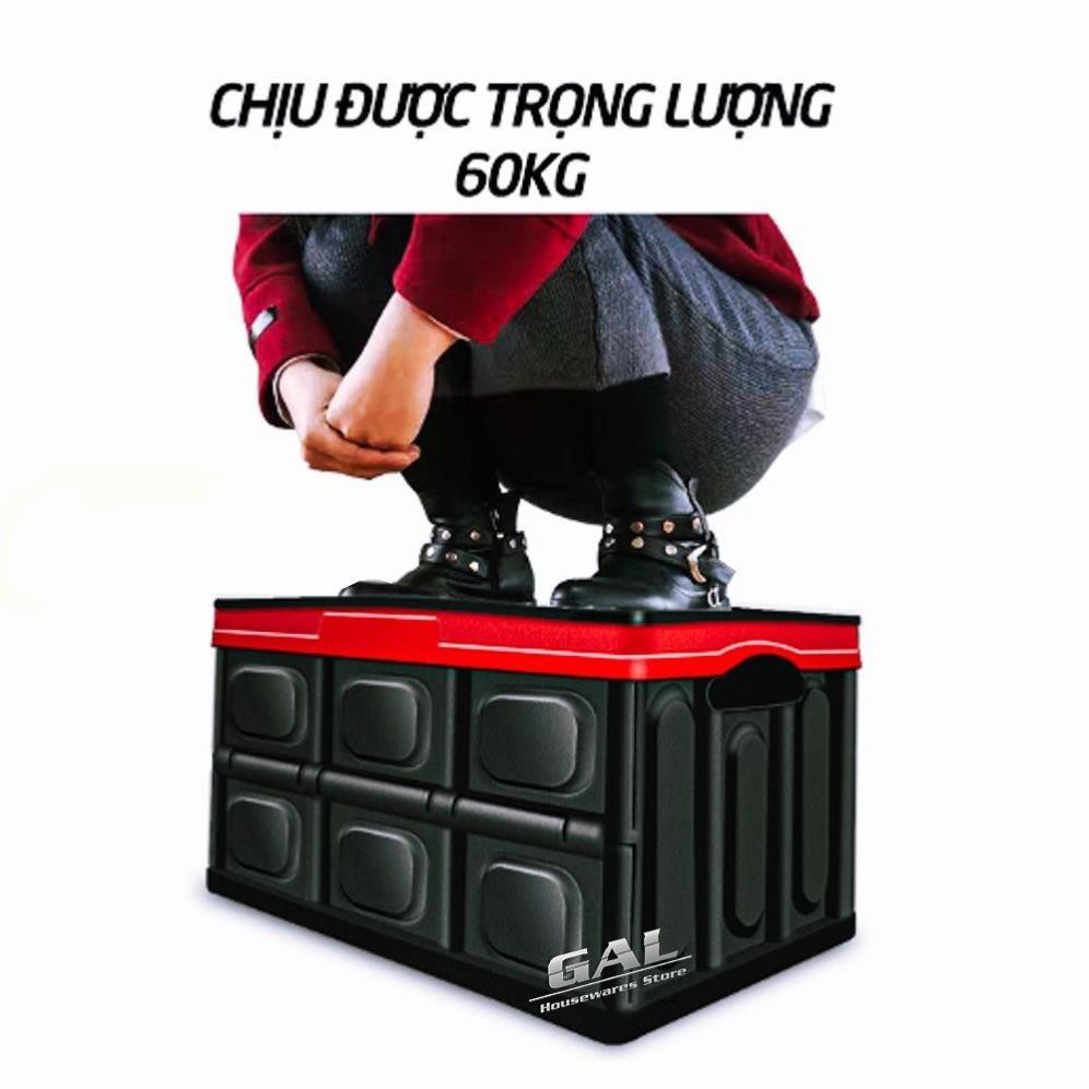 Thùng Đựng Đồ Cốp Sau Ô Tô,Hộp Đựng Đồ Có Thể Gấp Gọn Dung Tích 56 Lít Siêu Chịu Lực,Chống Bay Mùi