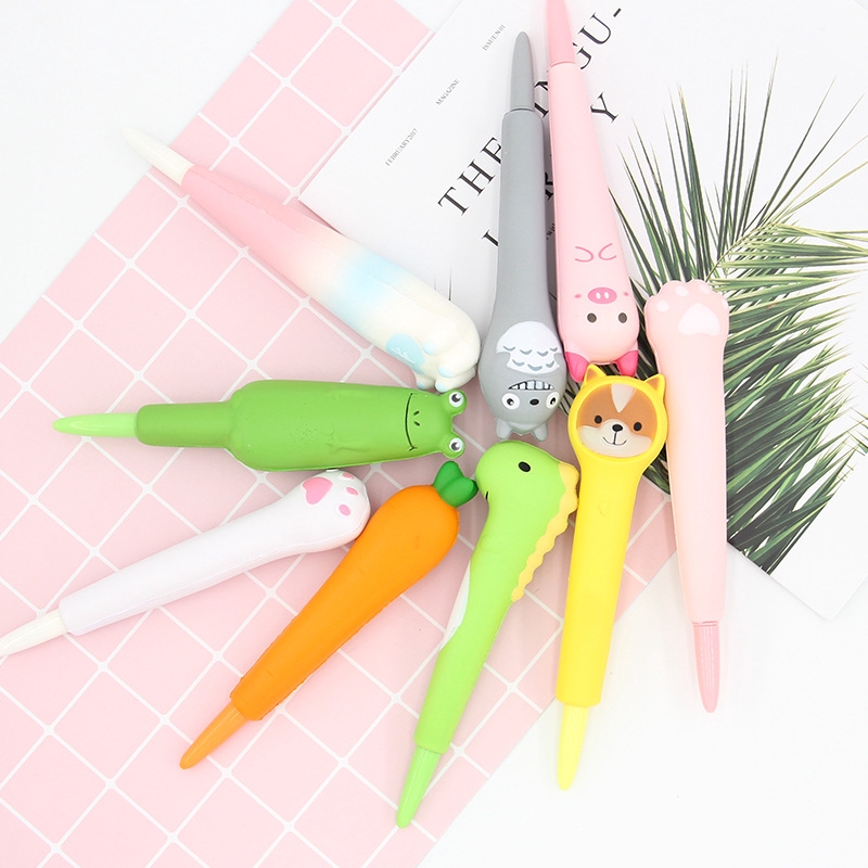 1 Bút Giải Nén Mềm Miot Bút Trung Tính Bút Giải Nén Học Sinh Với Bút Nước Đen Sáng Tạo Dễ Thương Siêu Lão Hóa Bút