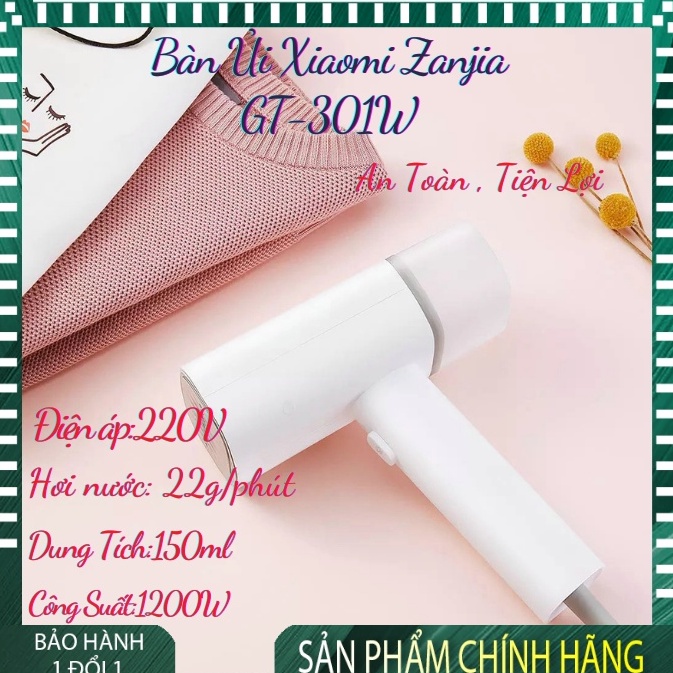 Bàn Ủi - Bàn Là Hơi Nước Cầm Tay Xiaomi Zanjia GT-301W An Toàn , Tiện Lợi - Hàng Hãng Xiaomi MI [Bảo Hành 2 Năm]