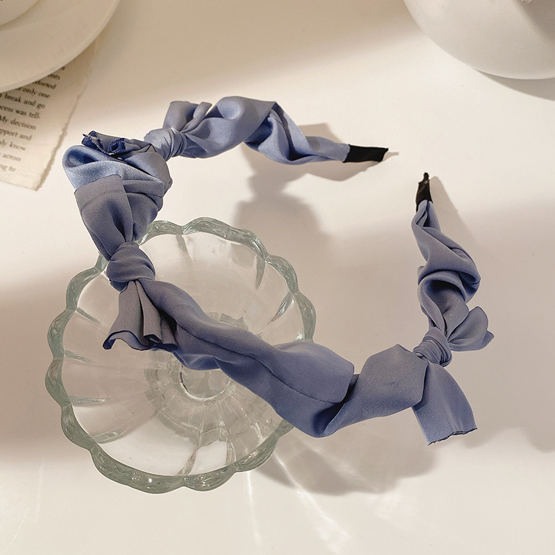 Cài tóc vải nơ satin mát mẻ mùa hè thời trang Hàn Quốc