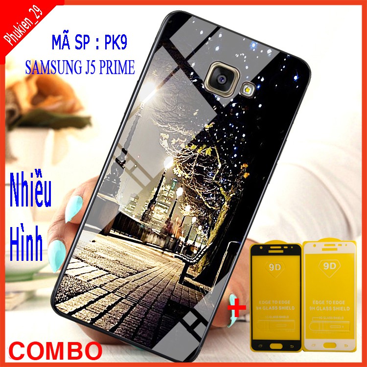 COMBO ỐP LƯNG SAMSUNG J5 PRIME (ốp kính thế hệ mới sang trọng + tặng kính cường lực 9D full màn hình)