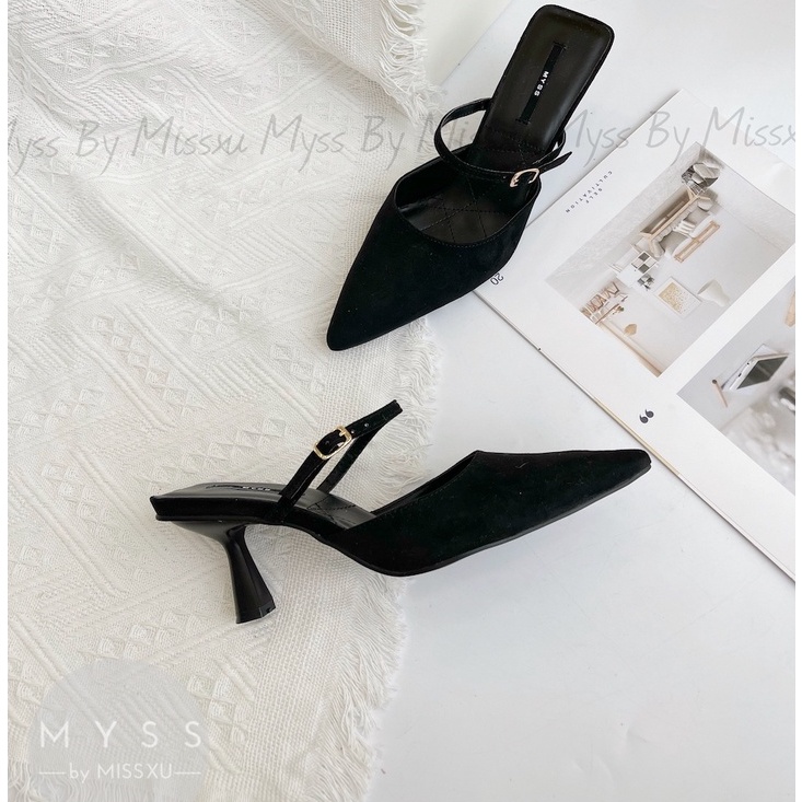 Giày cao gót nữ mũi nhọn 5cm phối dây ngang thời trang MYSS - CG239