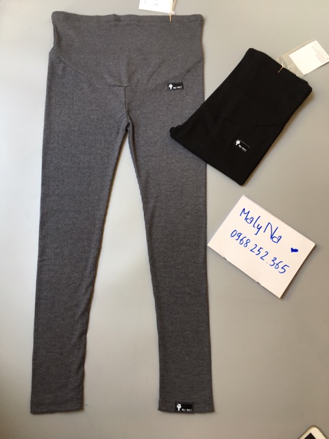 Quần bầu legging chất thun tăm co giãn 4 chiều có đỡ bụng - 𝐐𝟎𝟔