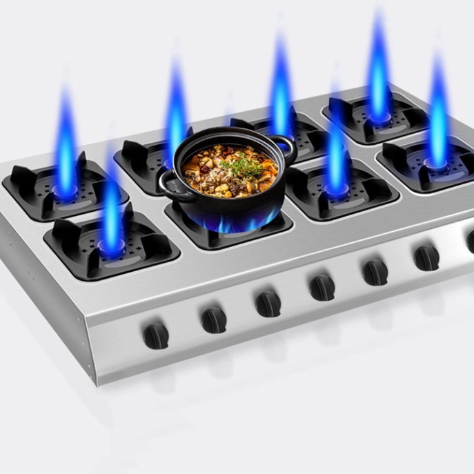 Bếp gas làm bánh xèo, mỳ cay 8 họng siêu bền, tiện lợi