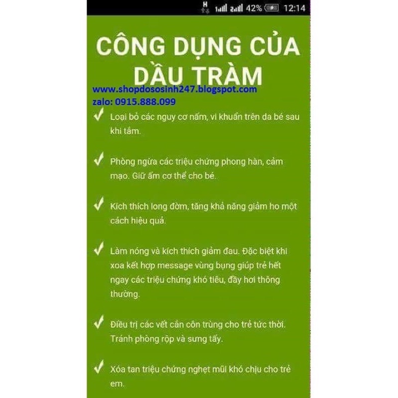 TINH DẦU TRÀM HUẾ NGUYÊN CHẤT 100ml