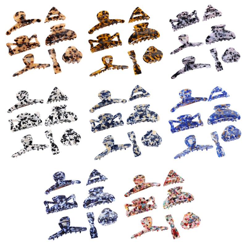 Kẹp Tóc Càng Cua In Họa Tiết Da Báo Nhiều Màu Sắc Thời Trang