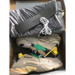 Giầy Thể Thao (full box full phụ kiện) ba.len-trip-s & GIÀY THỂ THAO SNEAKER NAM NỮ MÀU Xanh Vàng