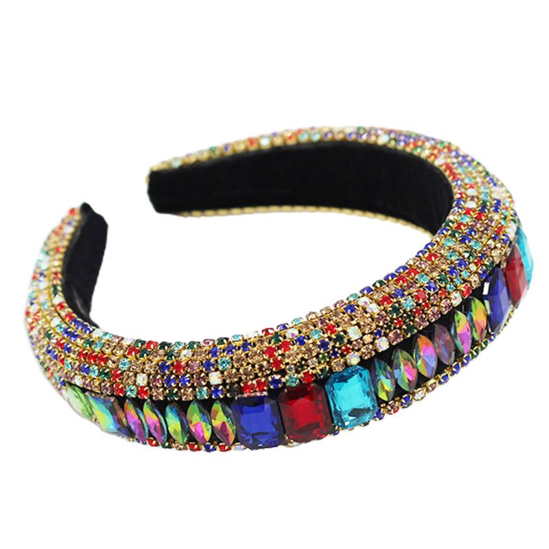 Băng Đô Nhung Đính Đá Pha Lê Lấp Lánh Sang Trọng Cho Nữ