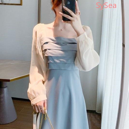 Đầm Tay Dài Thiết Kế Thanh Lịch Cho Nữ