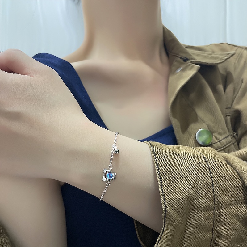 Vòng tay nữ thời trang dễ thương mèo Moonstone Hàn Quốc