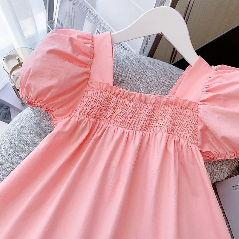 Đầm Công Chúa Phồng Ngắn Tay Màu Sắc Xinh Xắn Cho Bé Gái