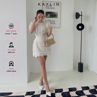 Đầm ren kaylin tay phồng phong cách n1752