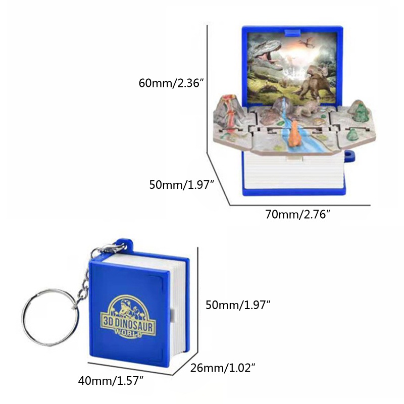 Móc Khóa Hình Khủng Long 3D Xinh Xắn