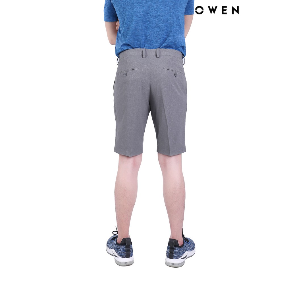 Quần short nam Owen TrendyMàu xám caro đục lỗ - SK90247-GR1