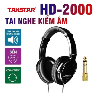Tai Nghe Kiểm Âm TAKSTAR HD2000 ⚡FREESHIP⚡ Tai Nghe Chụp Tai, Âm Thanh Sống Động Trung Thực Bảo Hành 12 Tháng