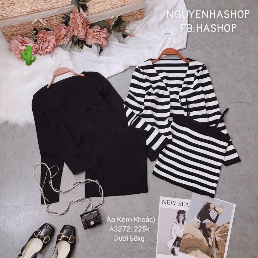 sét áo 2in1 gồm áo trong và khoác ngoài như hình