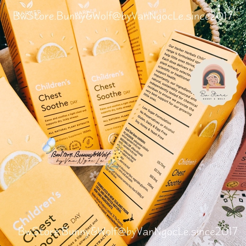 Siro Ho Ngày Harker Herbals Children's Chest Soothe Day 150ml [ Hàng Air - Bw Store ]