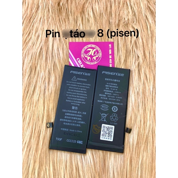 pin đt táo 8/8G pisen (như hình)