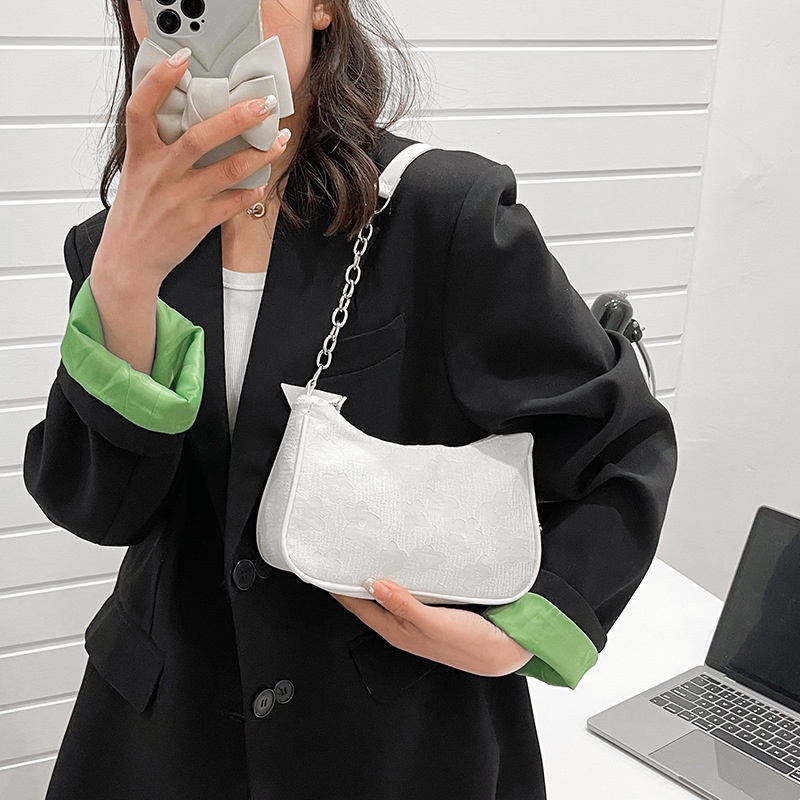 Túi Đeo JASMIN NOIR Vai Vải Canvas Phối Dây Xích Thiết Kế Dễ Thương Cho Nữ