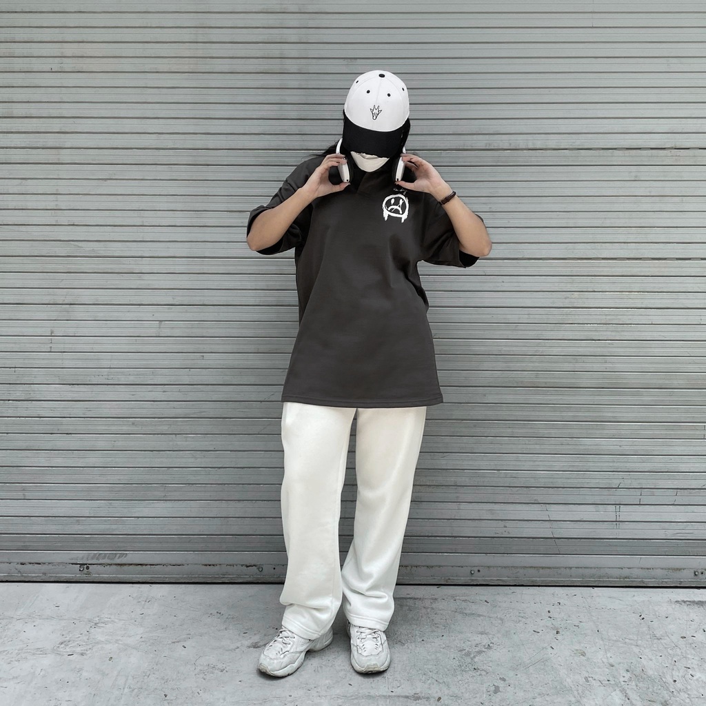 ÁO THUN FF FORM RỘNG POLO IM SAD, VẢI THUN 2 CHIỀU 100% COTTON 250G