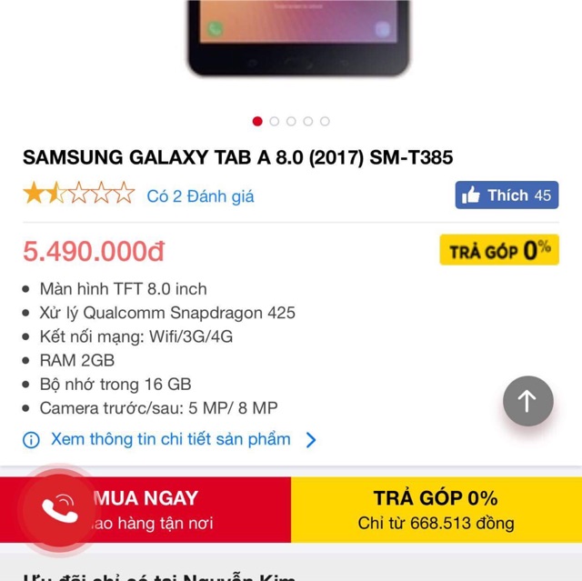 Galaxy tab A 8.0 16G 2017 | BigBuy360 - bigbuy360.vn