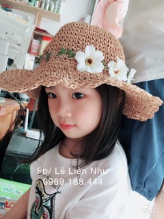 {Hình ảnh thật} Mũ cói cho bé