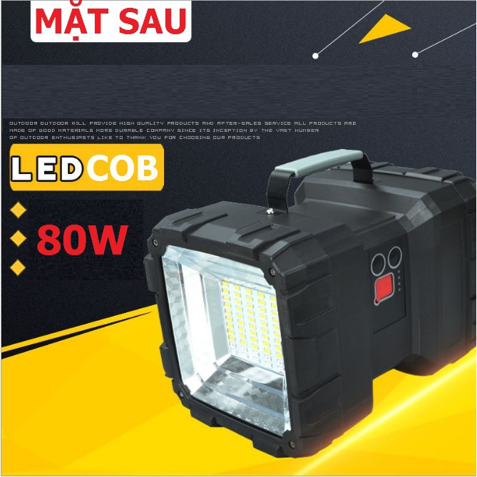 Đèn pin xách tay cỡ lớn tích hợp đèn pha LED siêu sáng W846