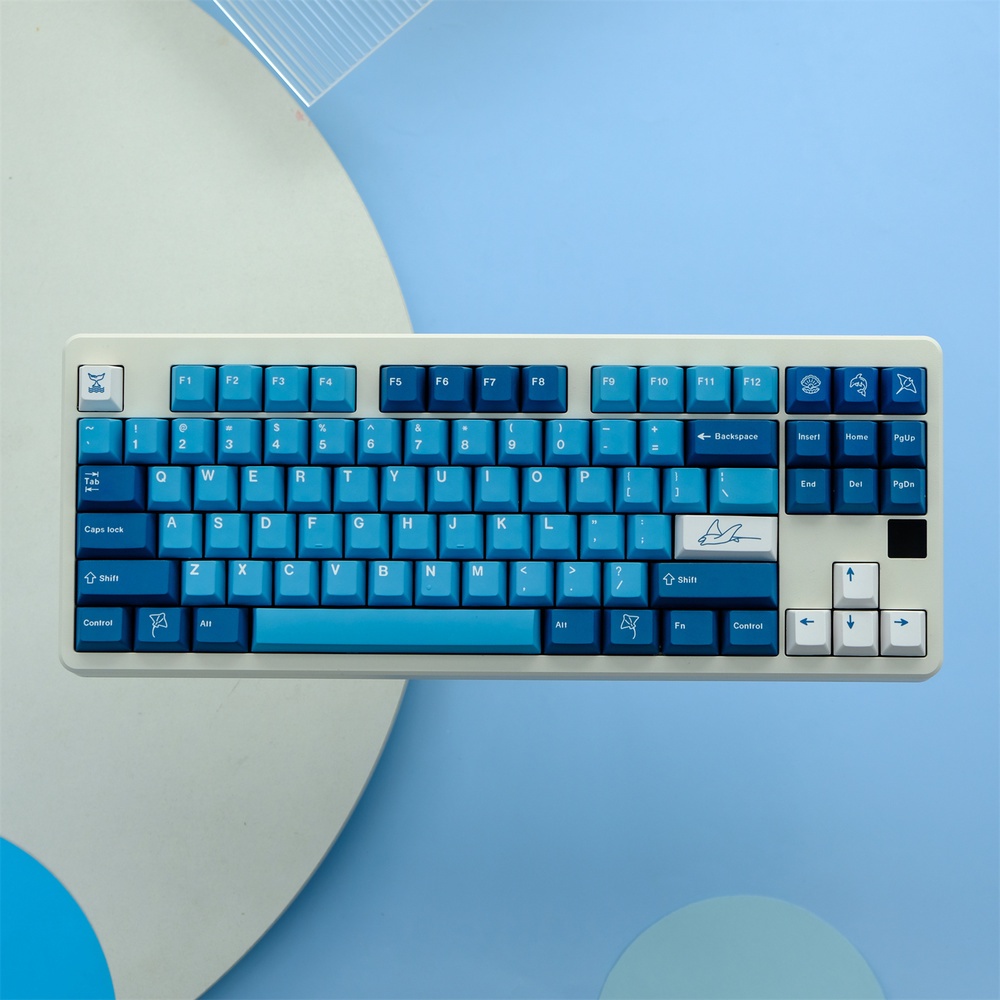 129 Phím GMK Manta Keycaps Cherry Profile PBT DYE-SUB Bàn phím cơ Keycap