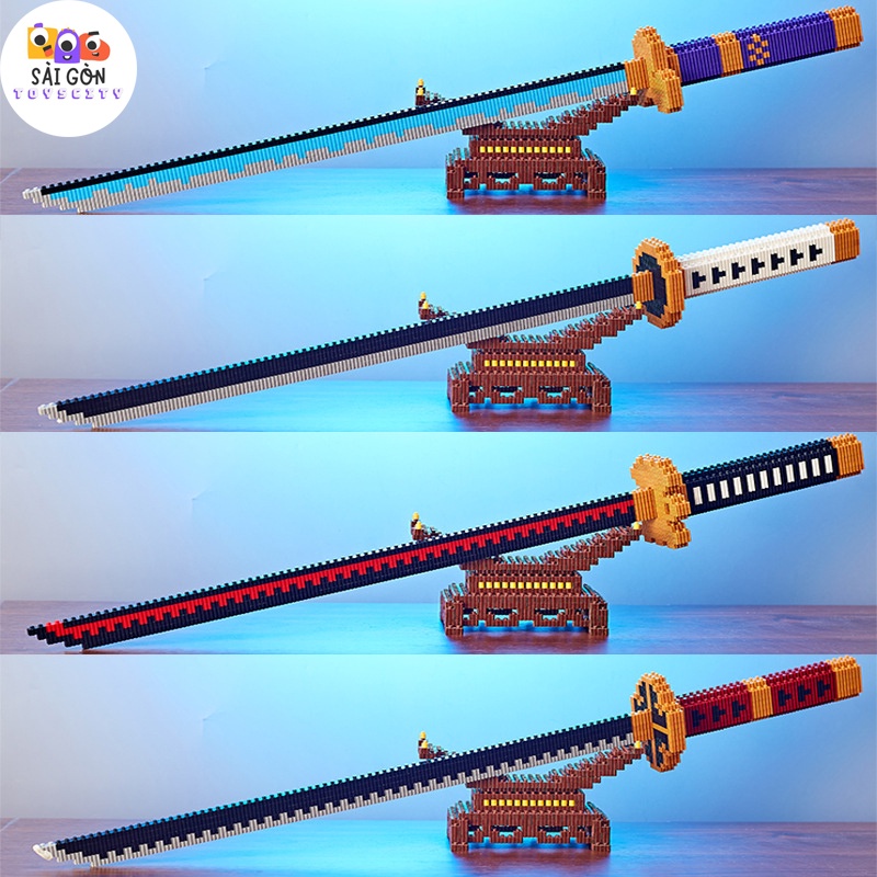 Đồ Chơi Lắp Ráp Mô Hình Thanh Kiếm KATANA Kimetsu no yaiba, Zoro Đảo Hải Tặc XINZ LINKGO