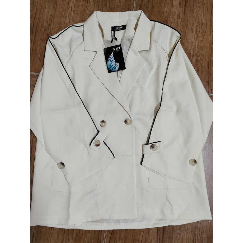 ( Hàng Đẹp)Ảnh thật 4 hình cuối-2W368.Áo blazer oversize mùa hè phối line kiểu mới | BigBuy360 - bigbuy360.vn