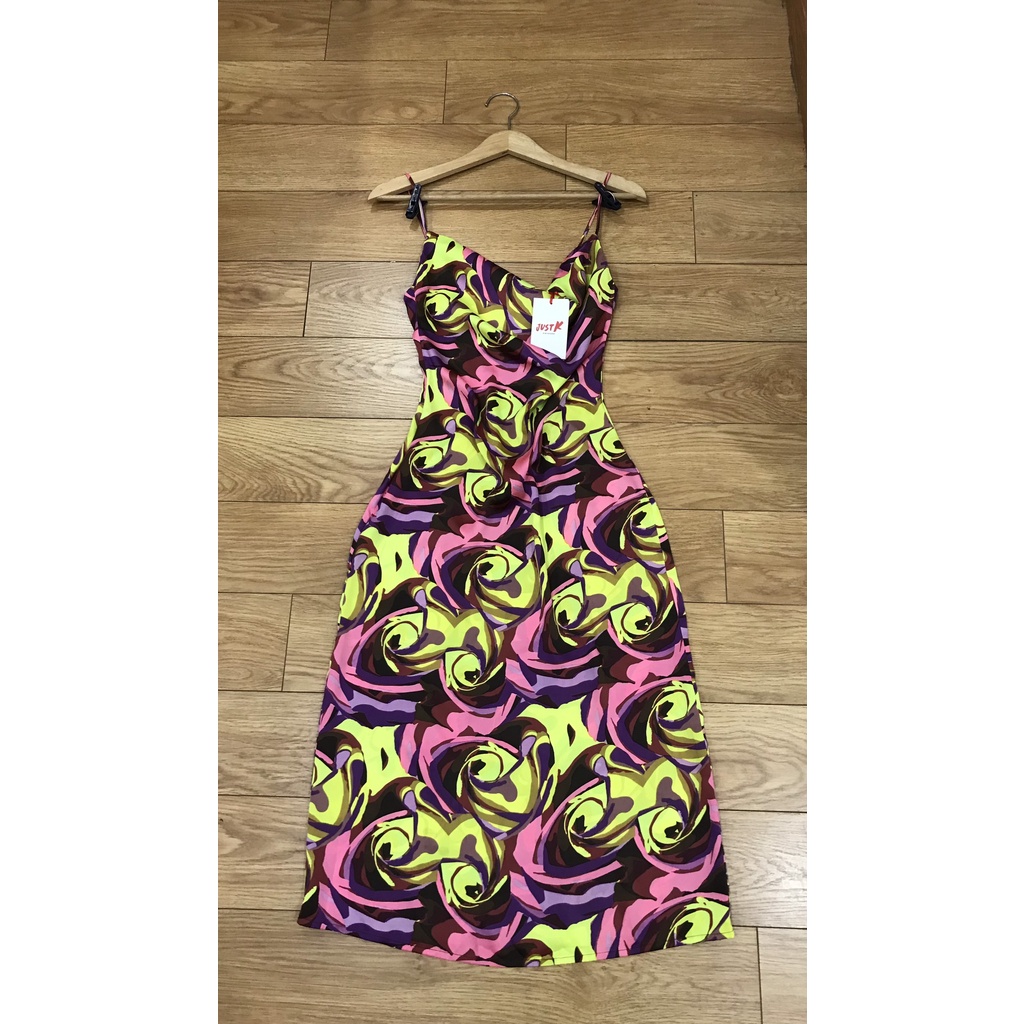 Váy Maxi Just K "họa tiết màu neon"