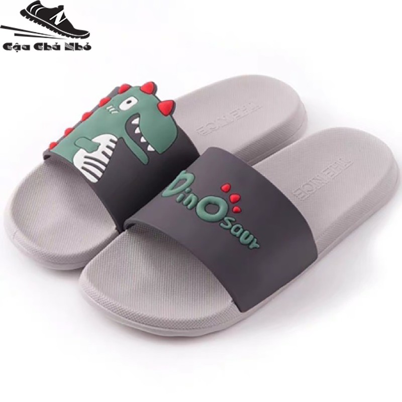 ( Hot Trend) Dép thời trang KHỦNG LONG 3D dép cao su quai ngang mềm dẻo êm chân | BigBuy360 - bigbuy360.vn