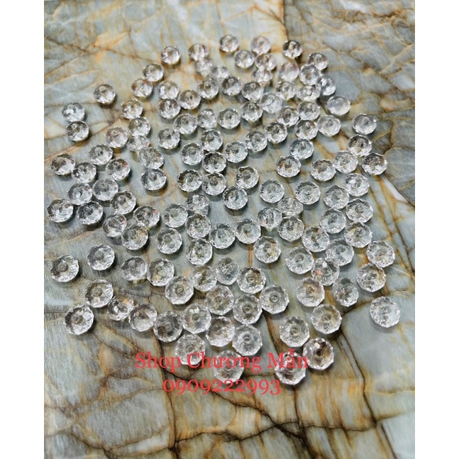 100G Chuỗi Hạt Pha Lê Nhựa Bánh Cam 8mm [Đủ Màu] Làm Phụ Kiện Trang Sức