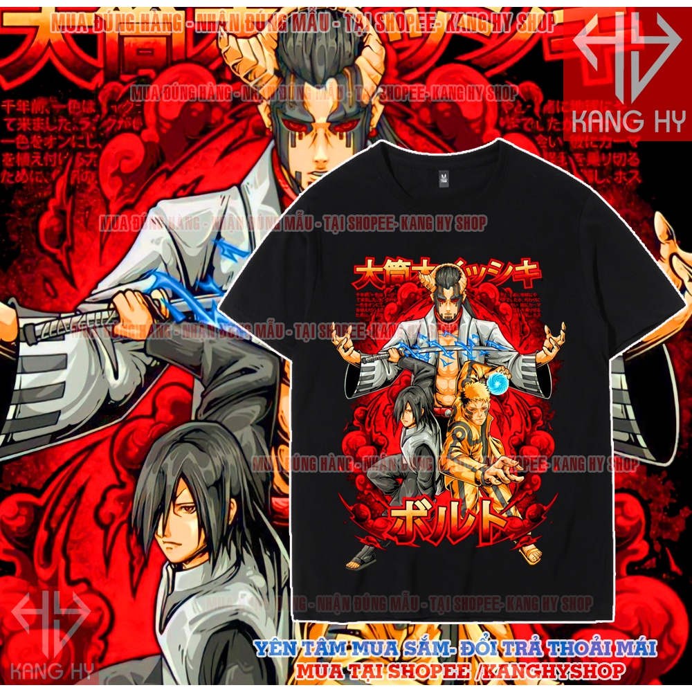 Áo thun In hình Naruto Uzumaki đẹp Có 2 Màu Đen Trắng ( Có size trẻ em ) - Mẫu mới F363