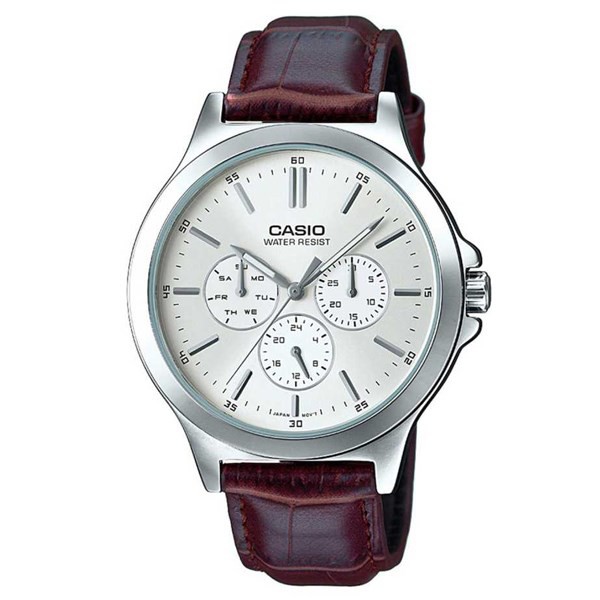 Đồng hồ nam dây da chính hãng Casio MTP-V300L-7AUDF