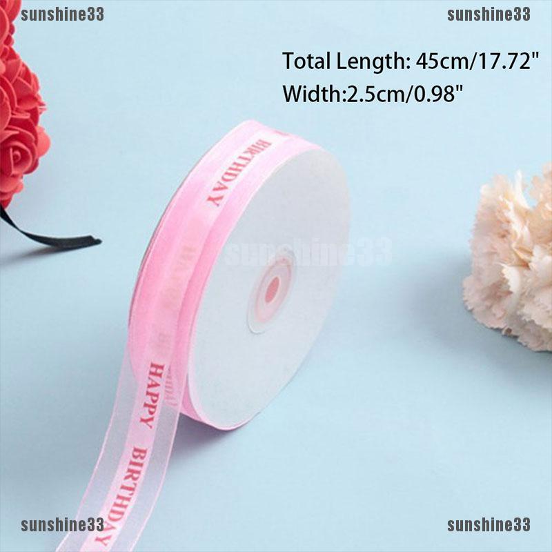 Cuộn Dây Ruy Băng Polyester In Chữ Happy Birthday 33