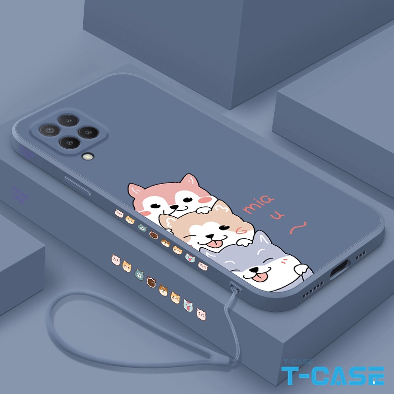 Ốp Samsung A12 M12 A11 A10 A22 4G A22 5G M11 M32 4G Soft Lovely Dog Silicone Case TGG