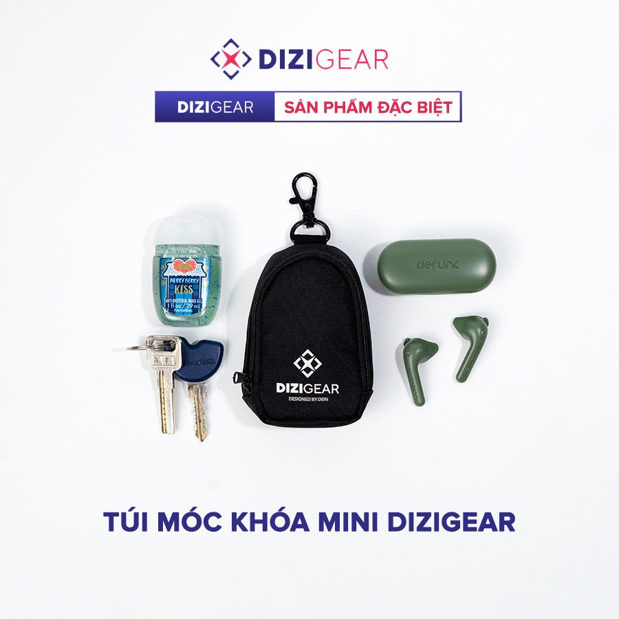 Túi Mini Havit x Dizigear® 2 Ngăn Đựng Phụ Kiện Kèm Móc Khoá | Size 10x7x3cm