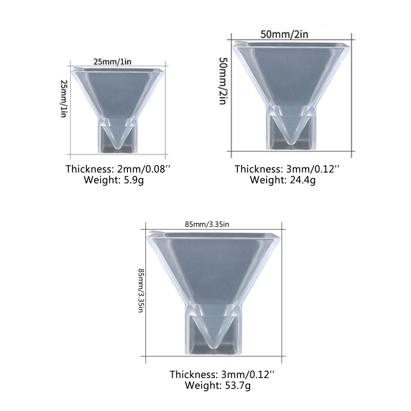 Khuôn Silicone Làm Mặt Dây Chuyền Hình Kim Tự Tháp