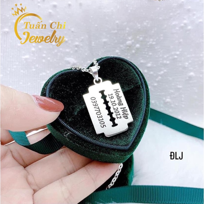 ⚡SIÊU HOT⚡ Mặt Dây Chuyền, Vòng Cổ Bạc Hình Lưỡi Dao Nam Độc Đáo, Cá Tính Dành Cho Mọi Lứa Tuổi, Khắc Tên Ý Nghĩa